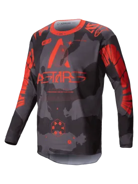 2025 Alpinestars Racer Hollow Jersey Dark Camo Red