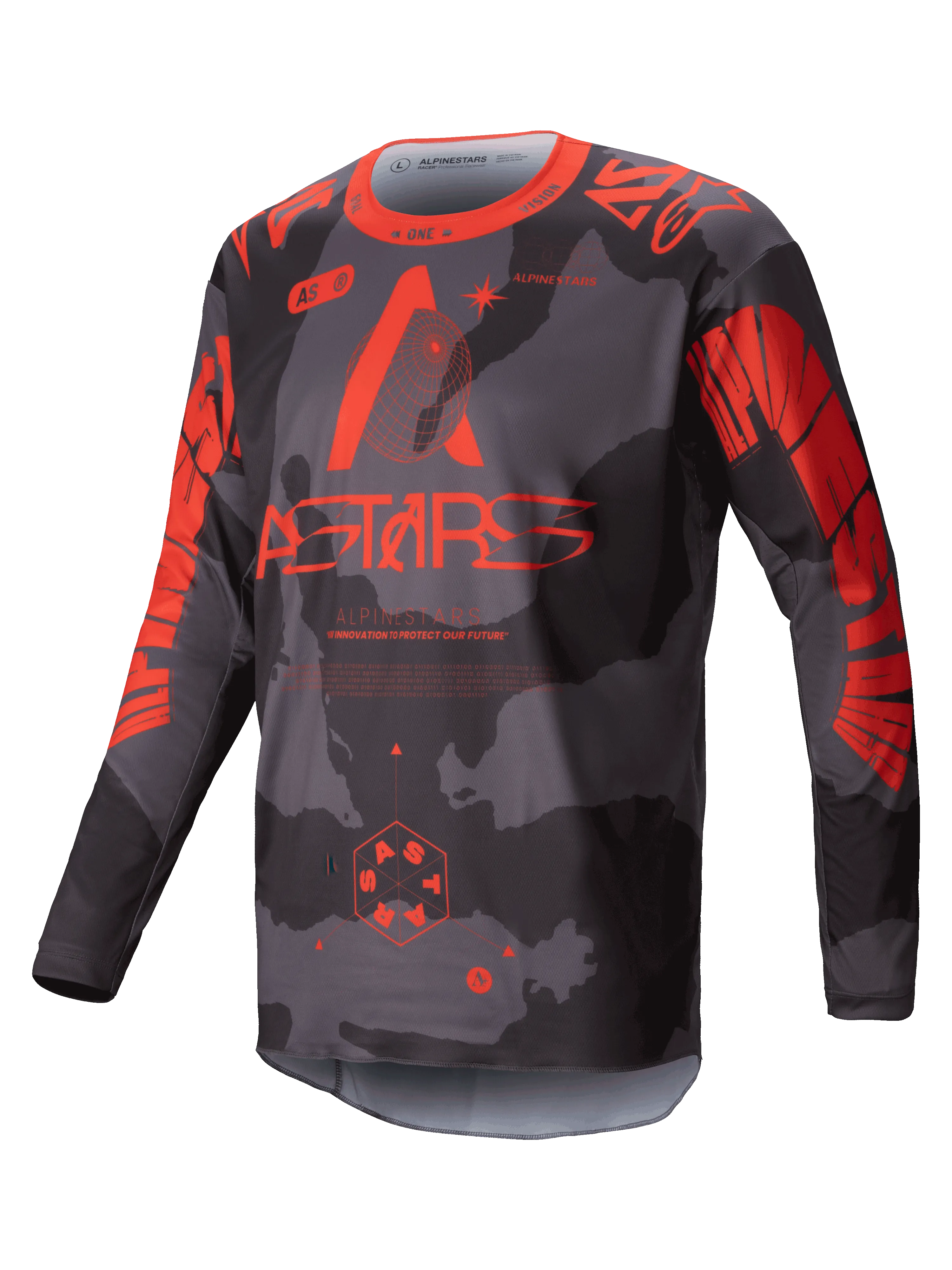 2025 Alpinestars Racer Hollow Jersey Dark Camo Red