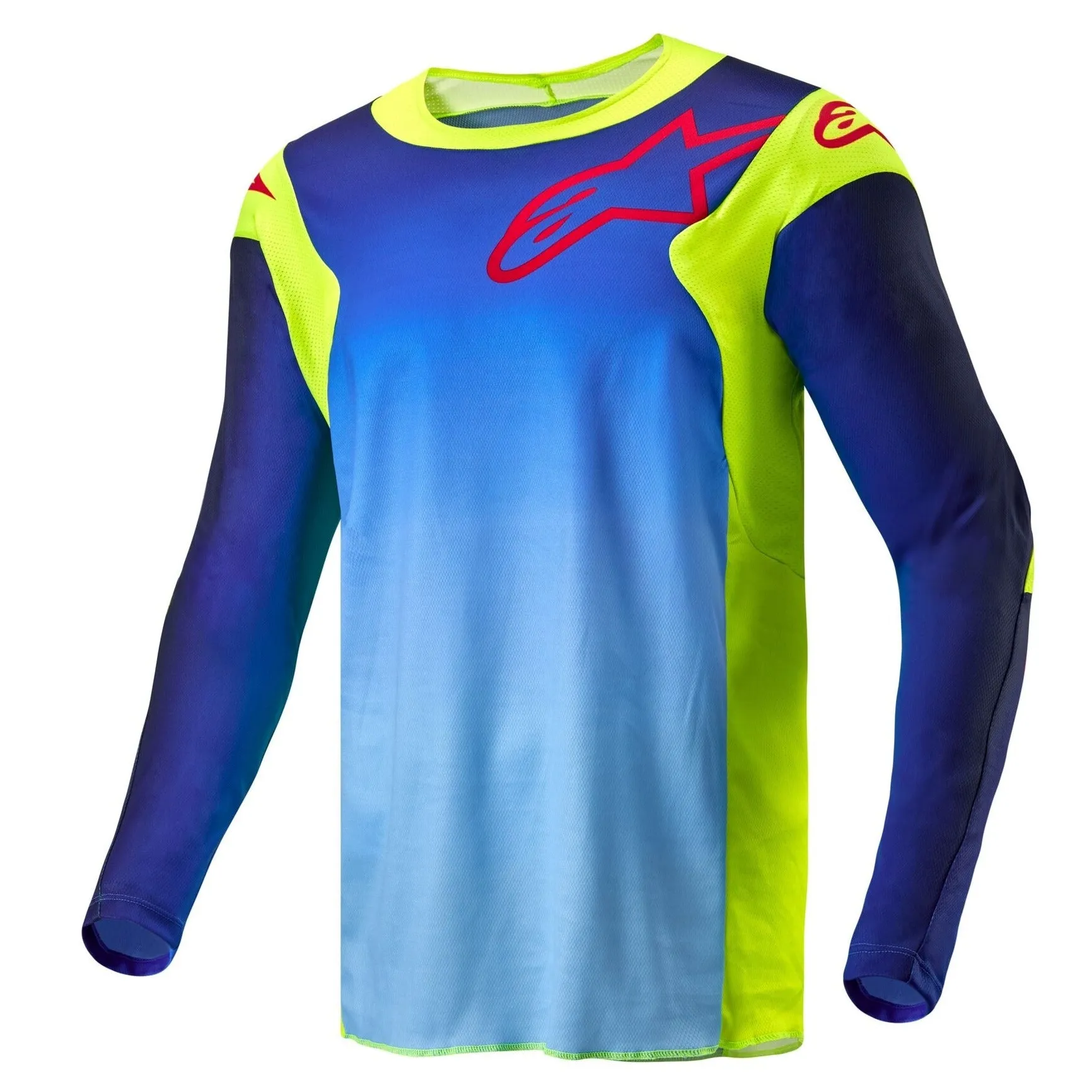 Alpinestars Racer Hoen Flo Yellow Blue Night Navy Jersey