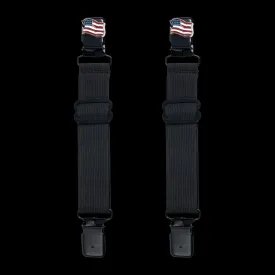 American USA Flag Alligator Boot Clips