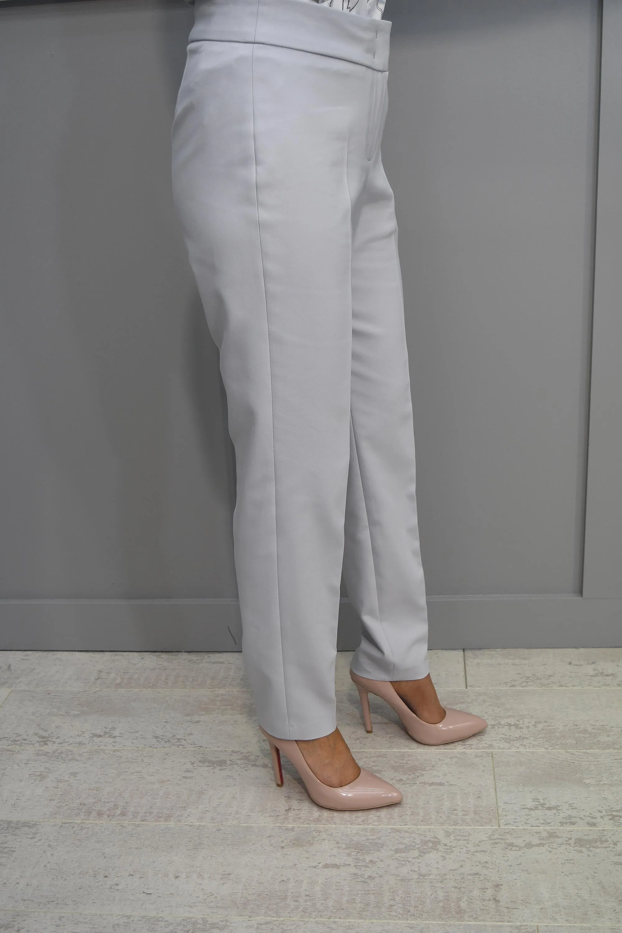 Bianca Light Grey Straight Leg Trousers- Sienna 30046 26 748