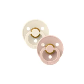 BIBS Colour Latex Pacifiers - Ivory   Blush - 2 Pack