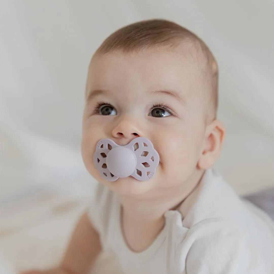 BIBS Infinity Symmetric Pacifier - 2 Pack - Ivory/Blush - Silicone