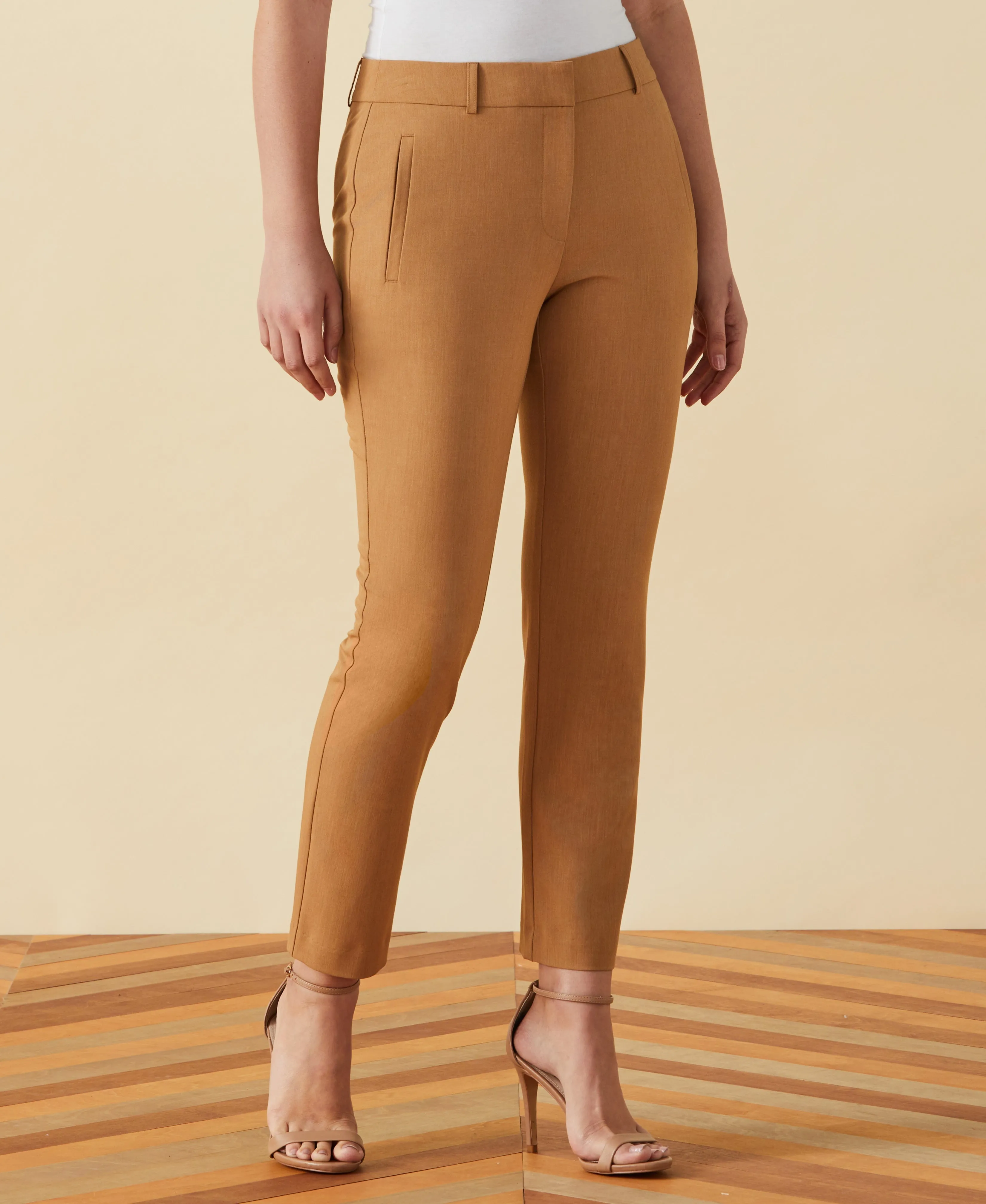 Classic Fit Clean Straight Leg Ankle Pant