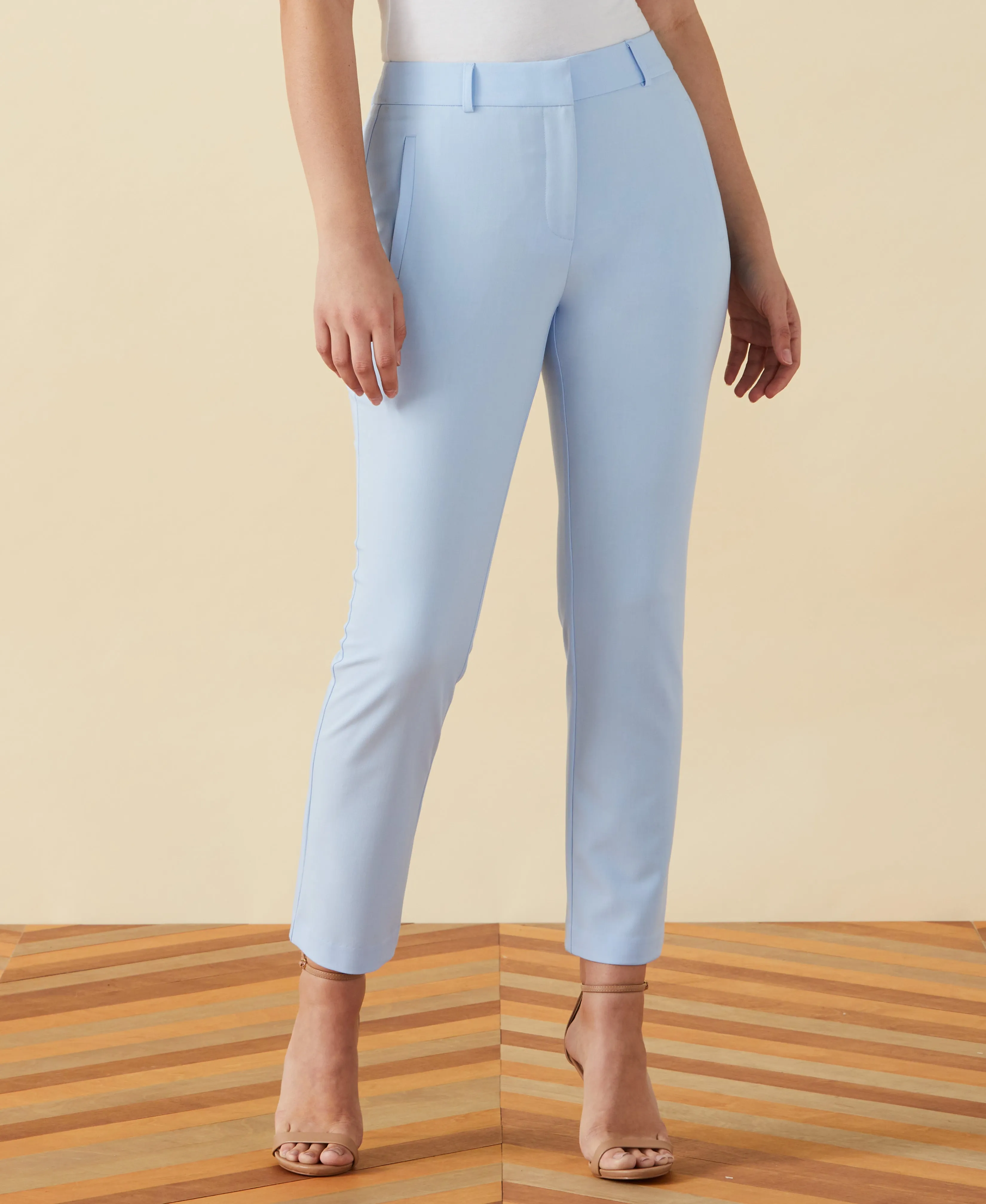 Classic Fit Clean Straight Leg Ankle Pant