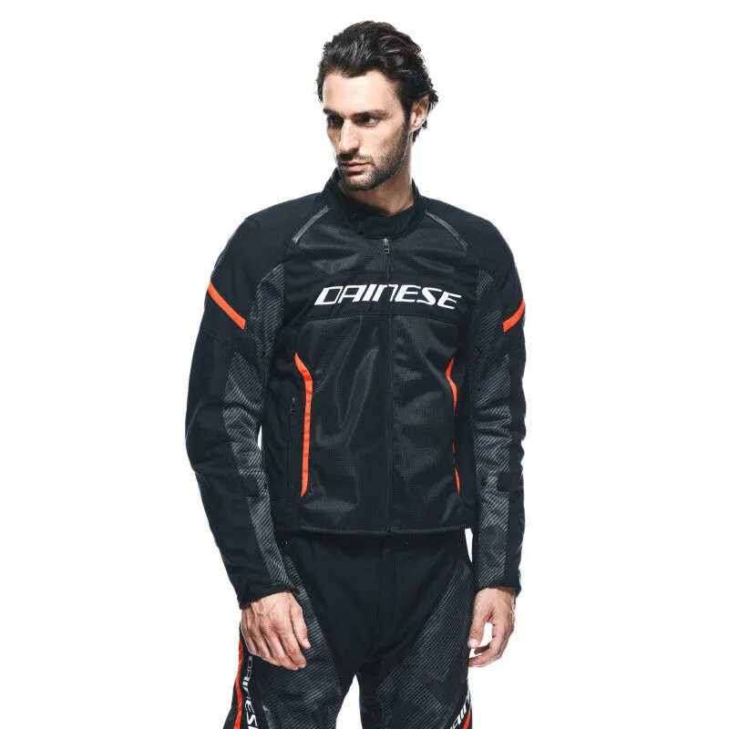 Dainese Air Frame 3 Tex Jacket Black/Black/Red Fluorescent