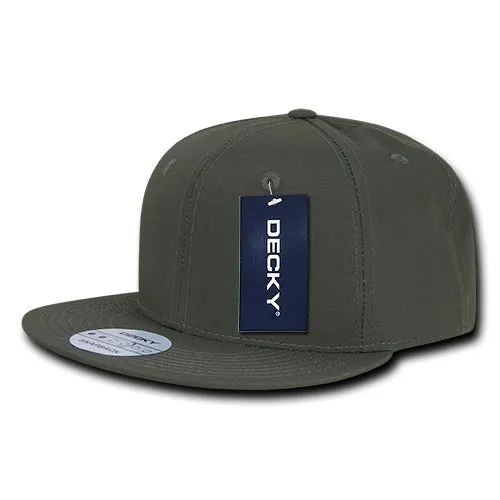 Decky 360 - Ripstop Snapback Hat, 6 Panel Flat Bill Cap - CASE Pricing