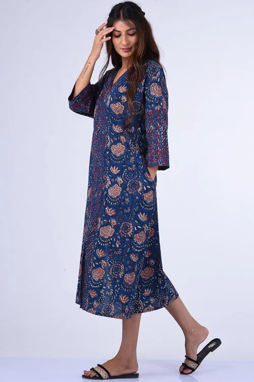 Dharan "Kaafsa Kurta " Indigo Block Printed Kurta