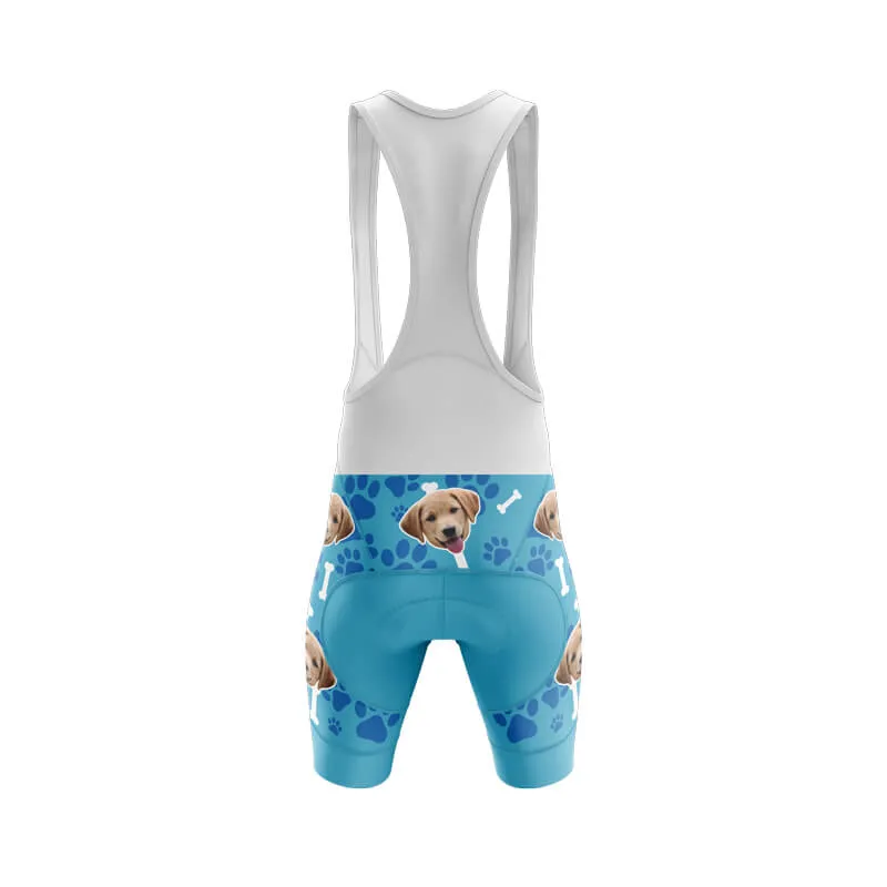 Dog Custom Face Bib & Shorts (Blue)