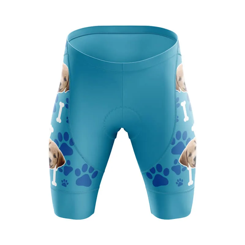 Dog Custom Face Bib & Shorts (Blue)