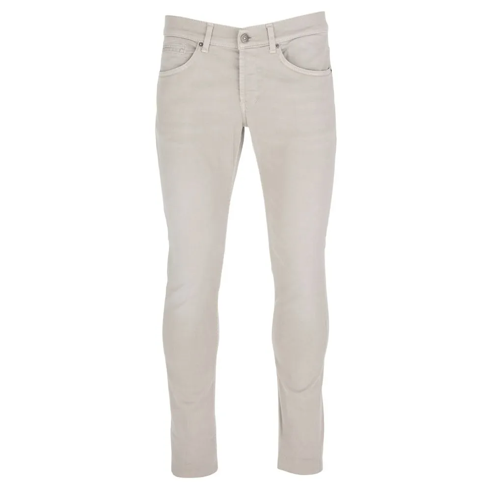 Dondup Chic Beige Stretch Cotton Trousers