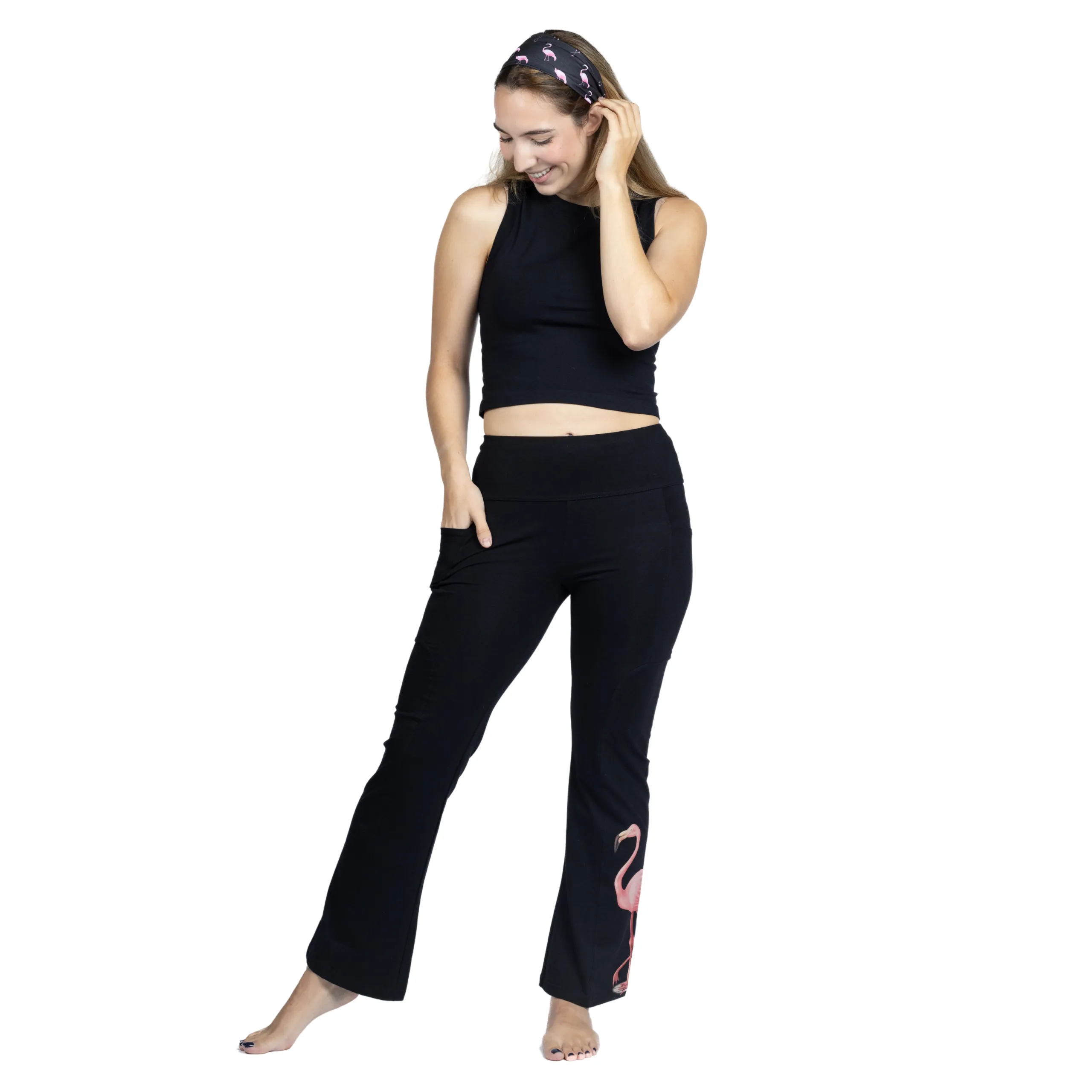 Flamingo Yoga Pants with Pockets