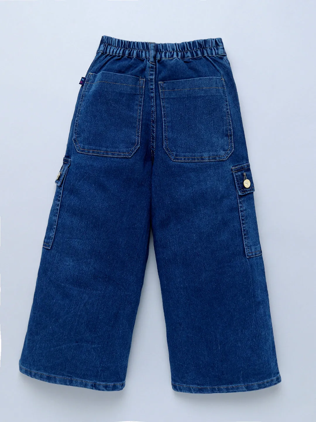 Girls Cotton Denim Cargo