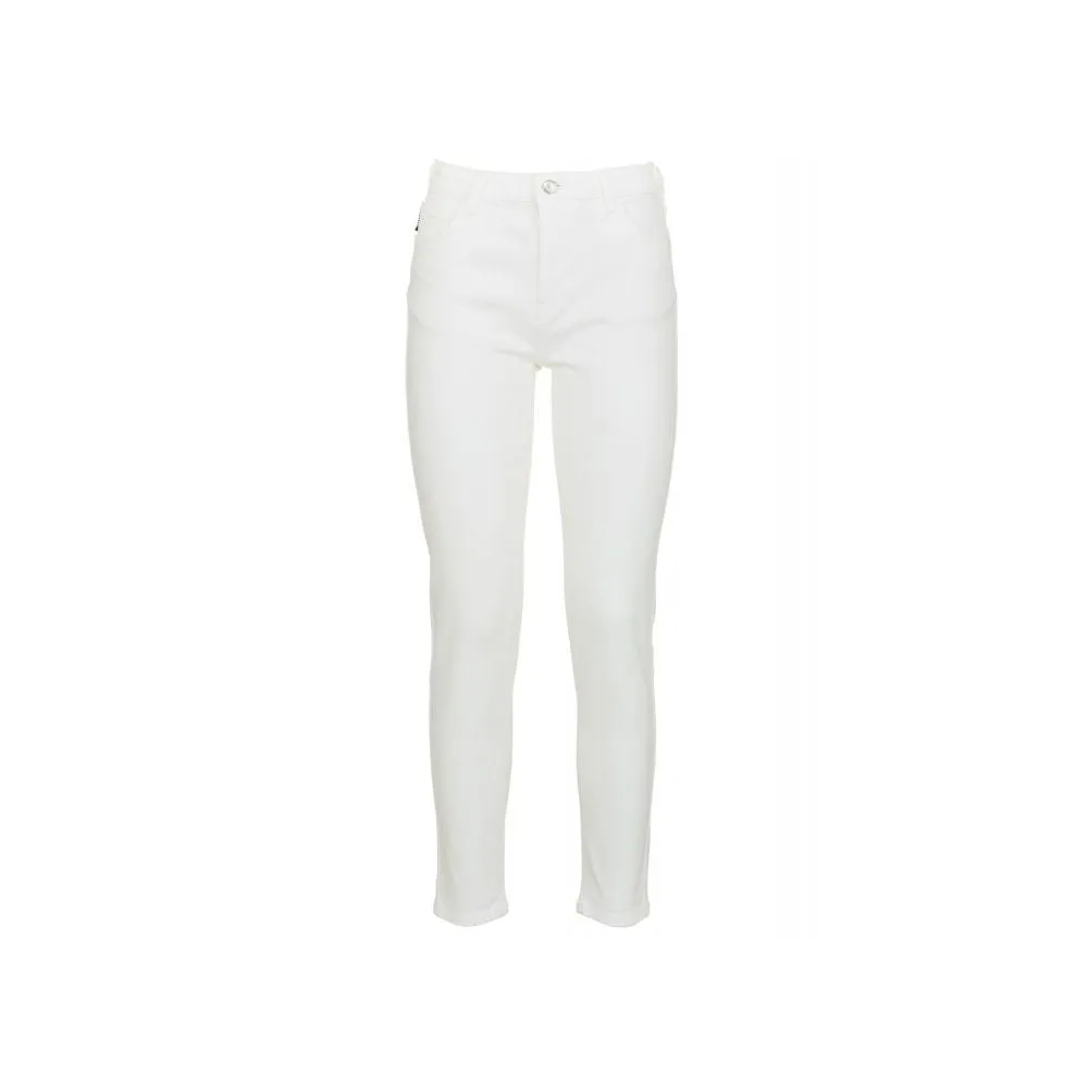 Imperfect White High-Waisted Slim Denim Trousers