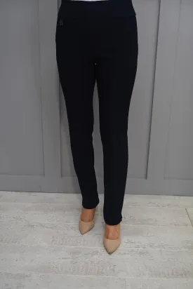 Joseph Ribkoff Navy Slim Leg High Waisted Trouser - 144092 2166