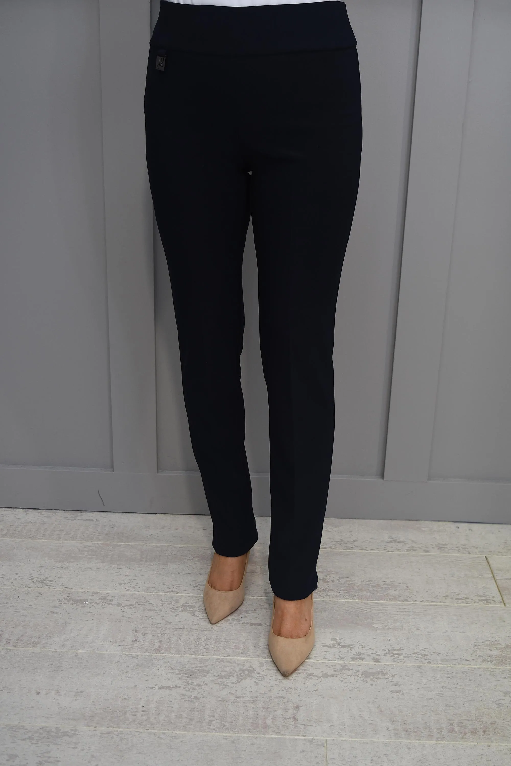 Joseph Ribkoff Navy Slim Leg High Waisted Trouser - 144092 2166