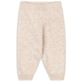 Konges Sløjd Off White Melange Pointelle Mino Knit Pants