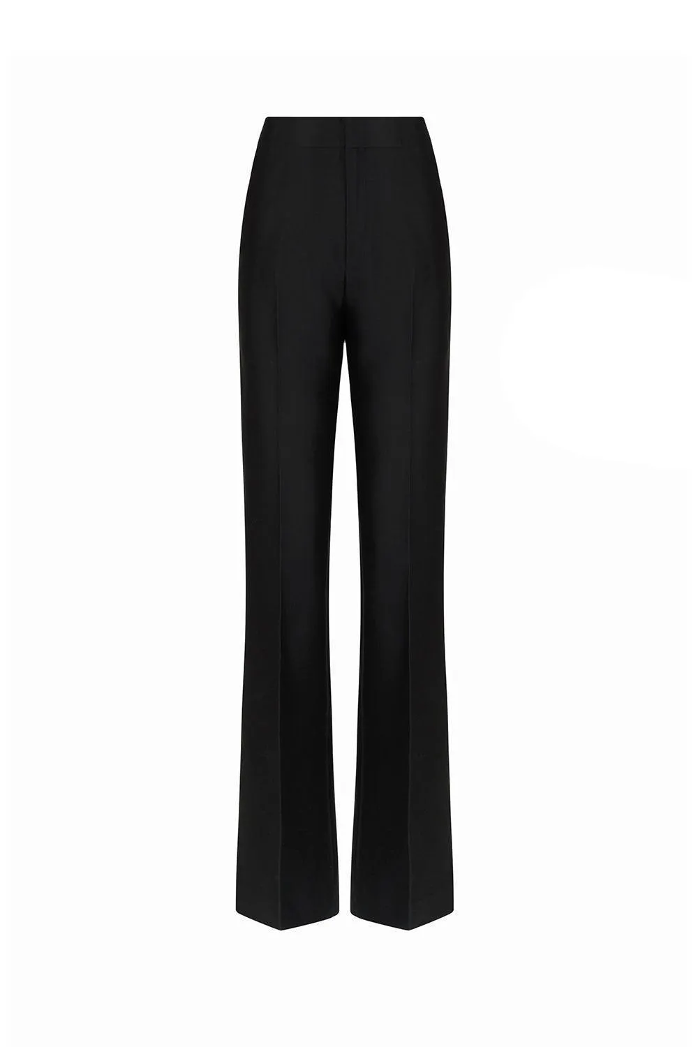 Martine Straight Ribbed Crepe Floor Length Pants