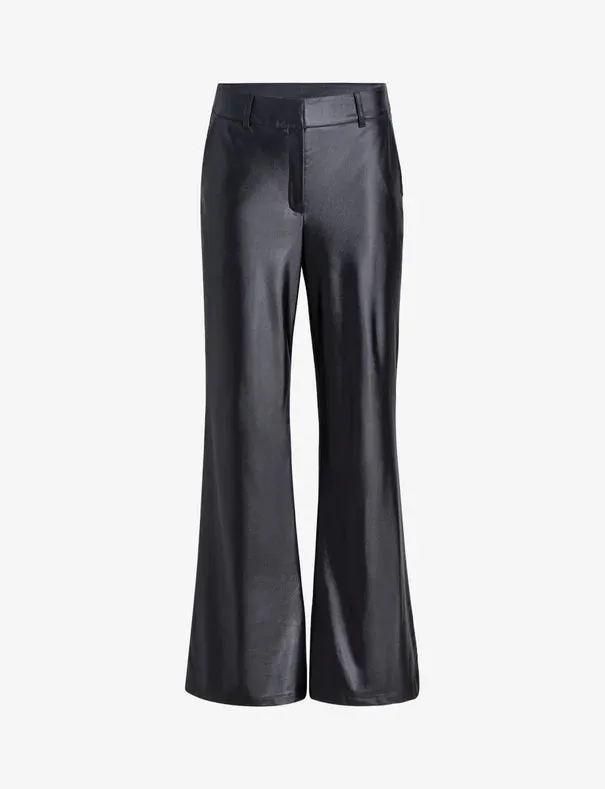 MATTE METALLIC WIDE LEG TROUSER