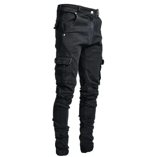 Men's Stylish Utility Denim Pants