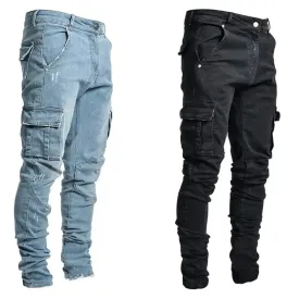 Men's Stylish Utility Denim Pants