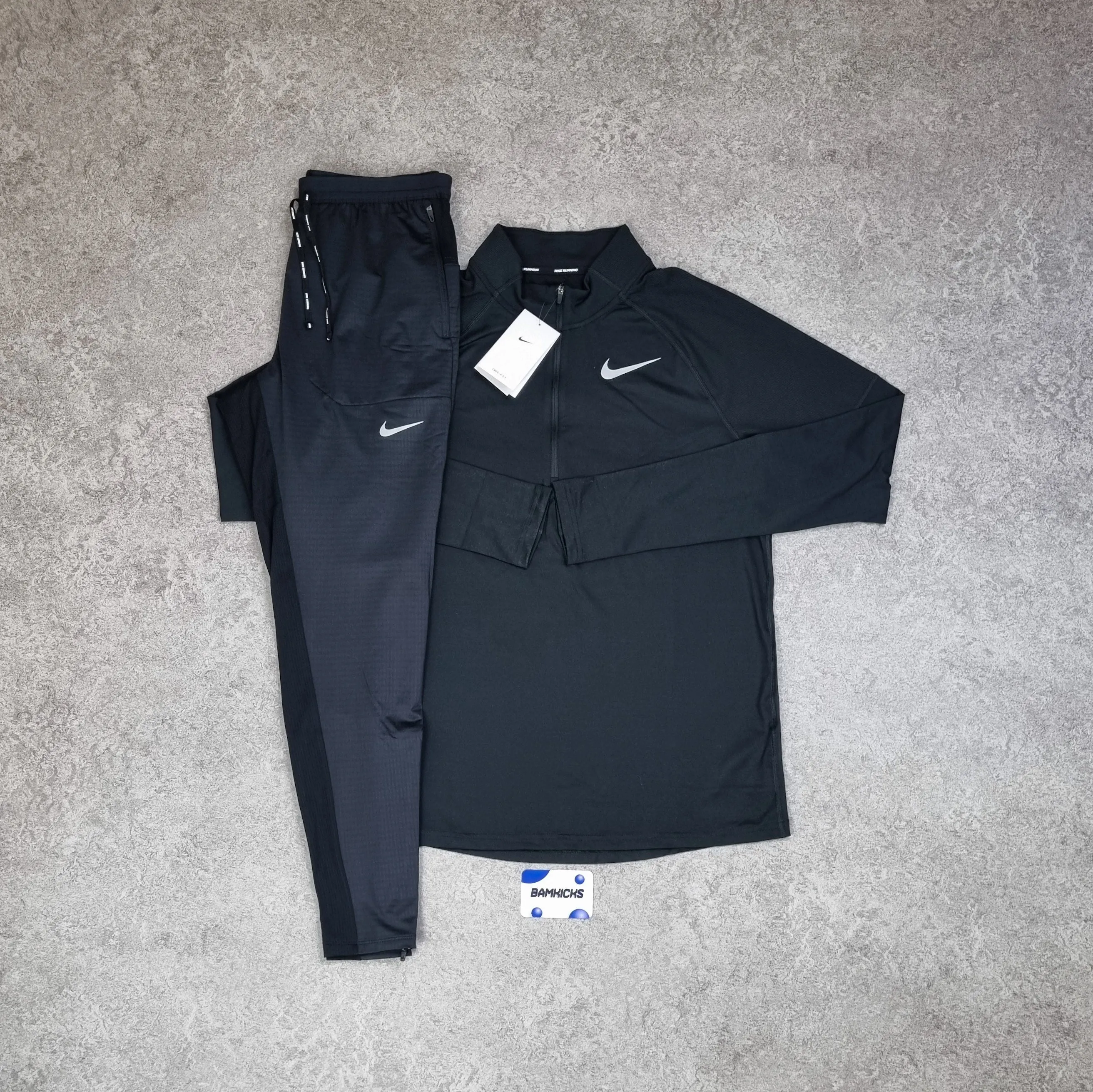 Nike Element 2.0 Half Zip & Phenom Elite Pants Black Set