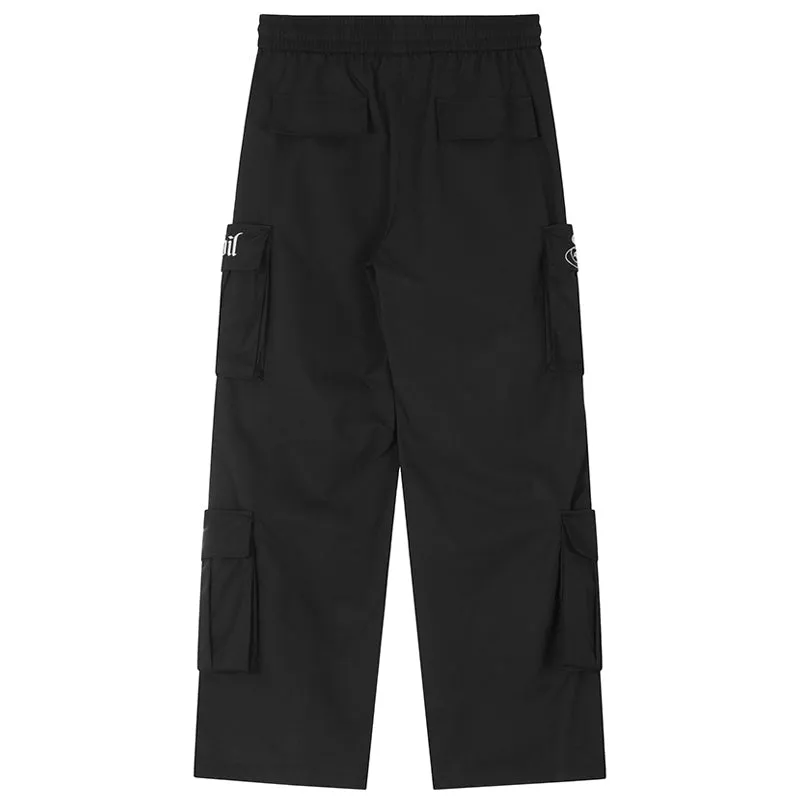 PopFlying Baggy Utility Cargo Pants Solid Color