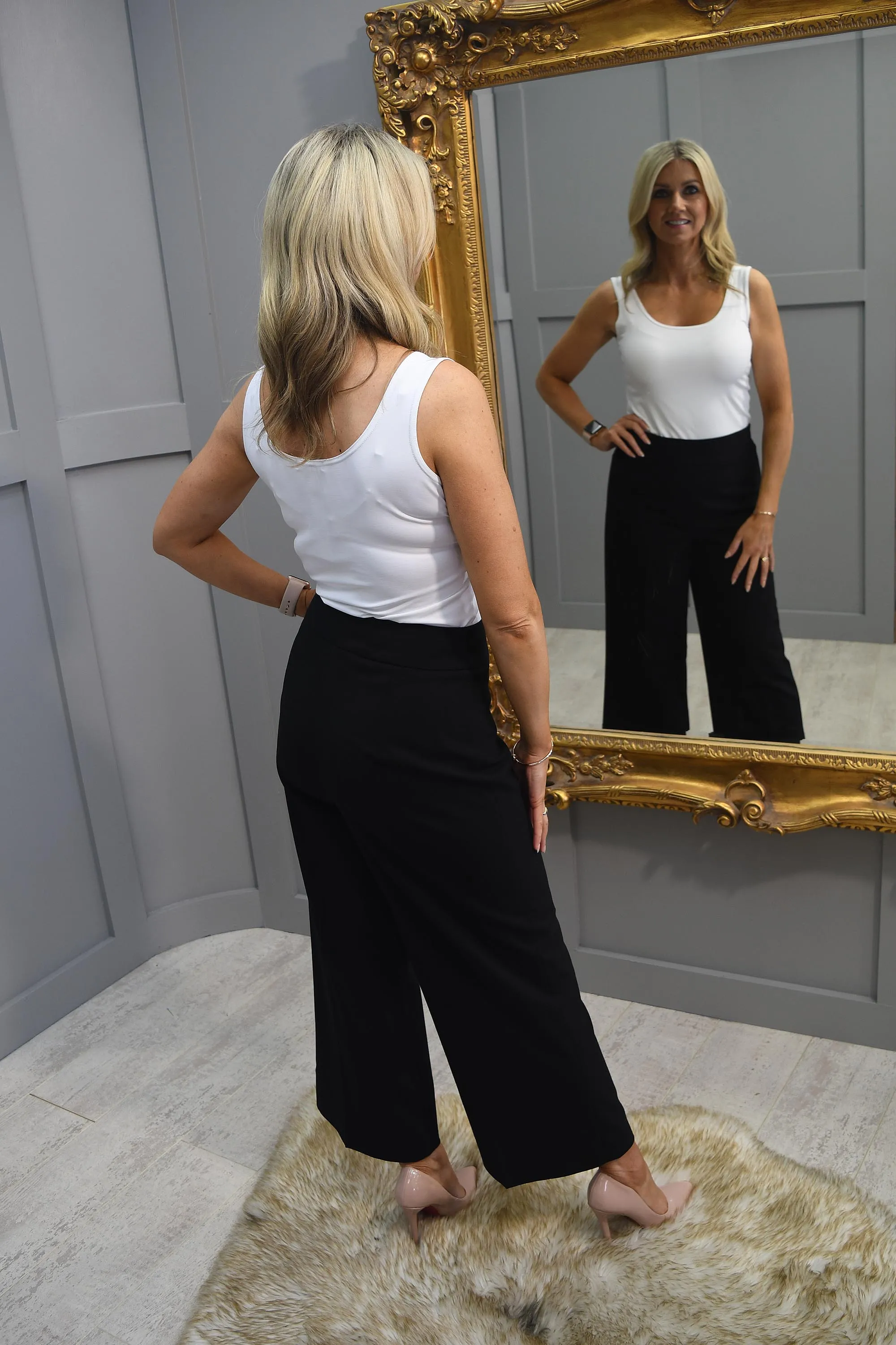 Robell Wide Gigi Black Trousers 09 - 52504 5405 90