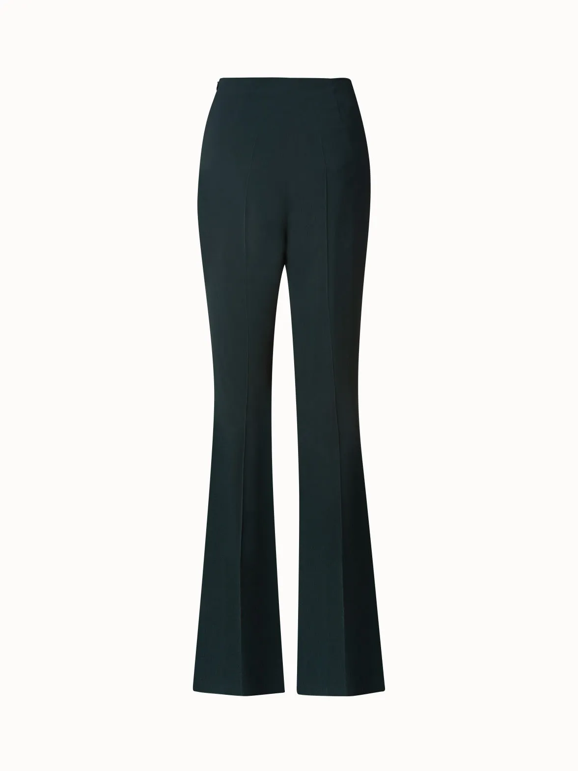 Silk Goergette Pants with Double-Layer Bootcut Leg with Slits