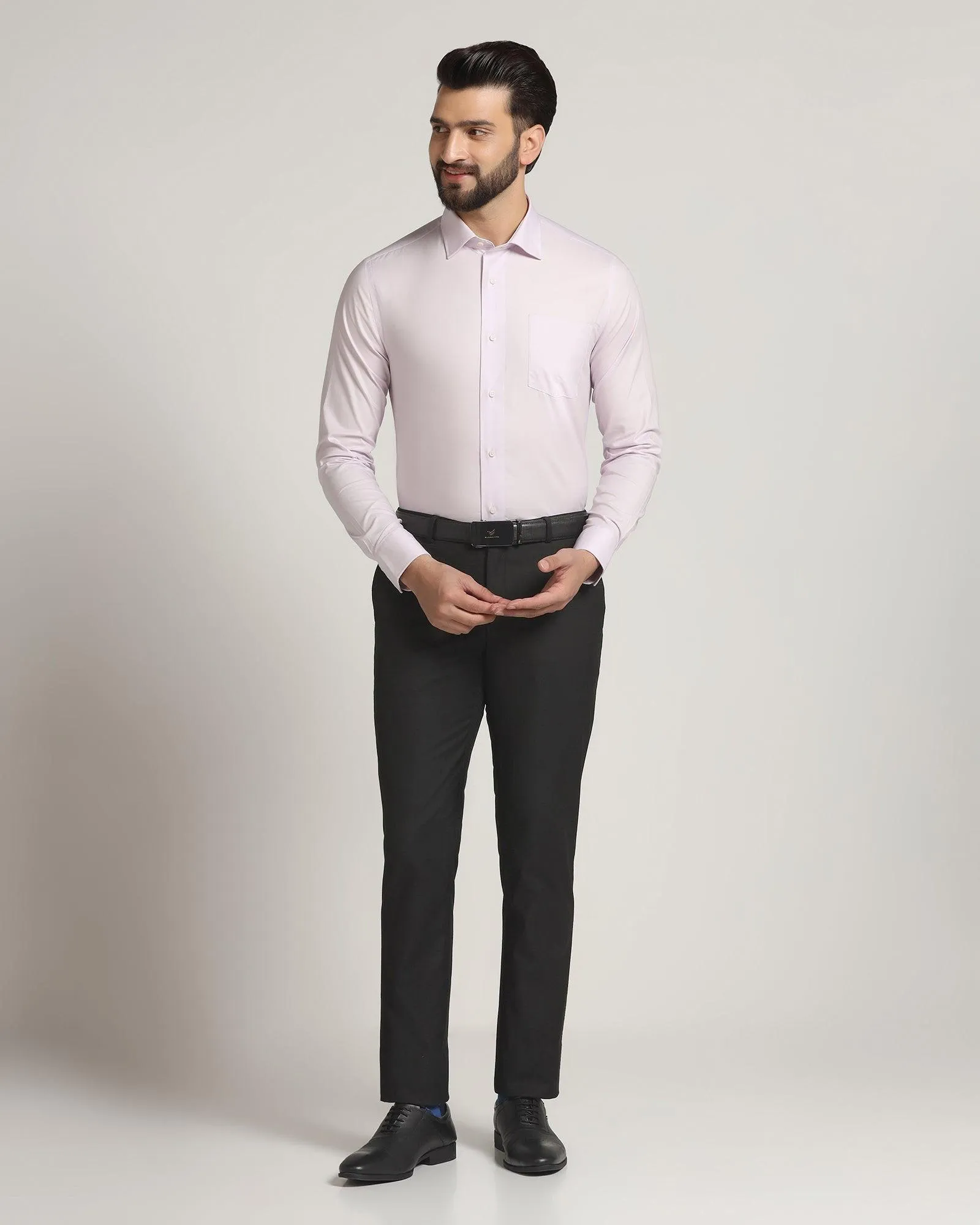 Slim Fit B-91 Formal Black Stripe Trouser - Tufit