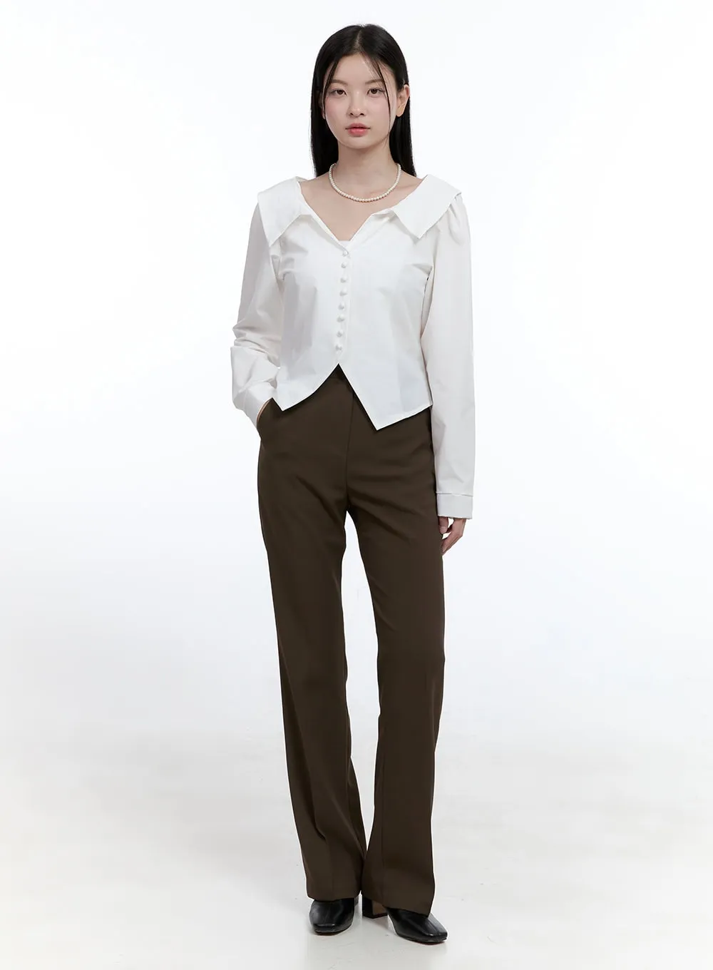 Stylish Slim-Fit Tailored Pants OO429