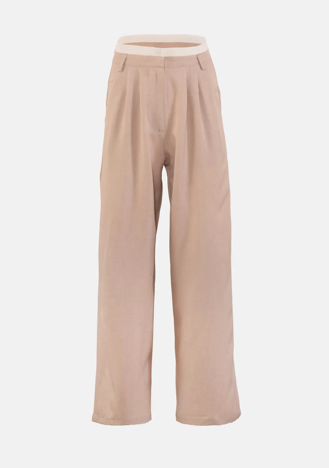 Tailored Long Pants With Contrast Elastic