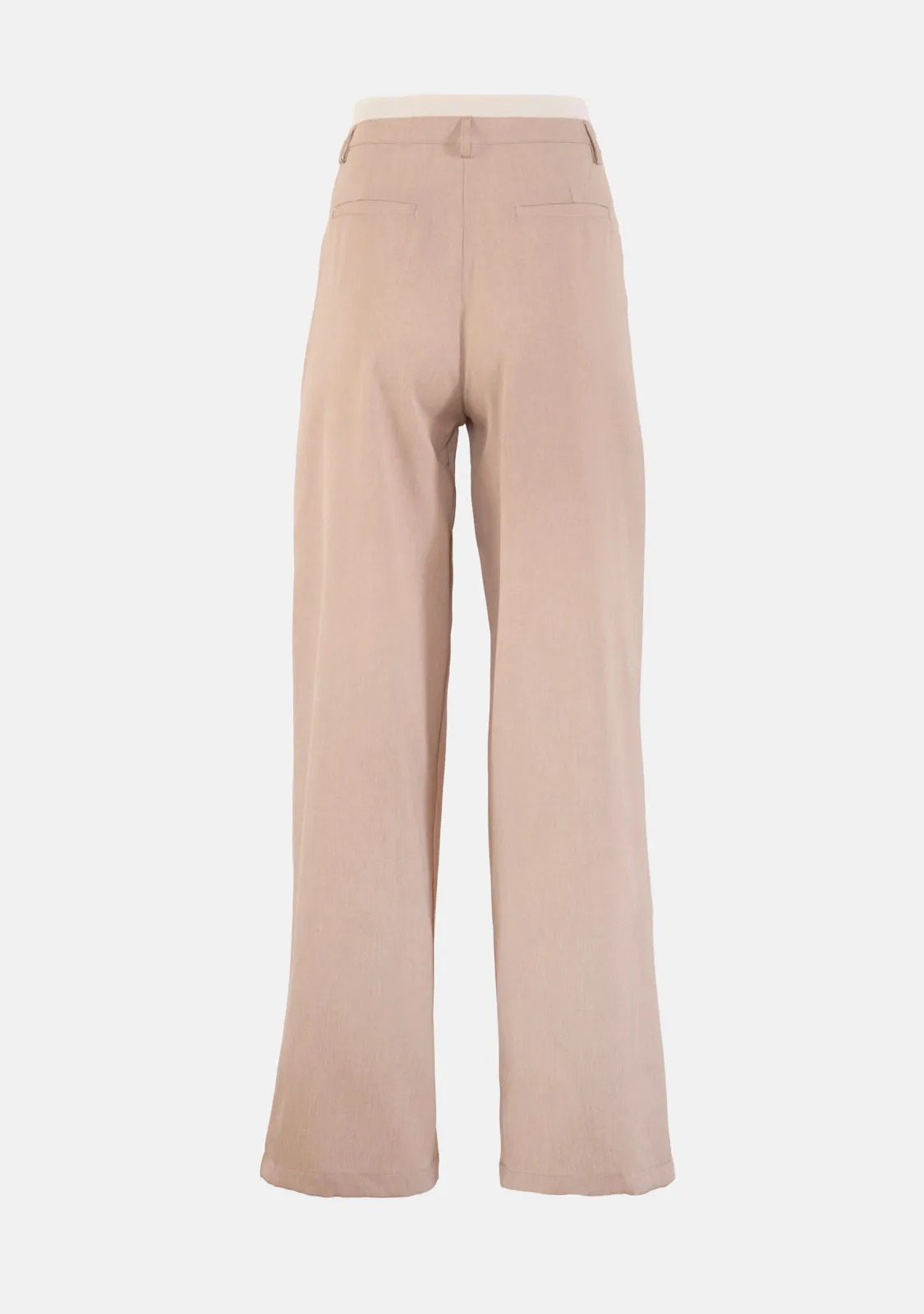 Tailored Long Pants With Contrast Elastic