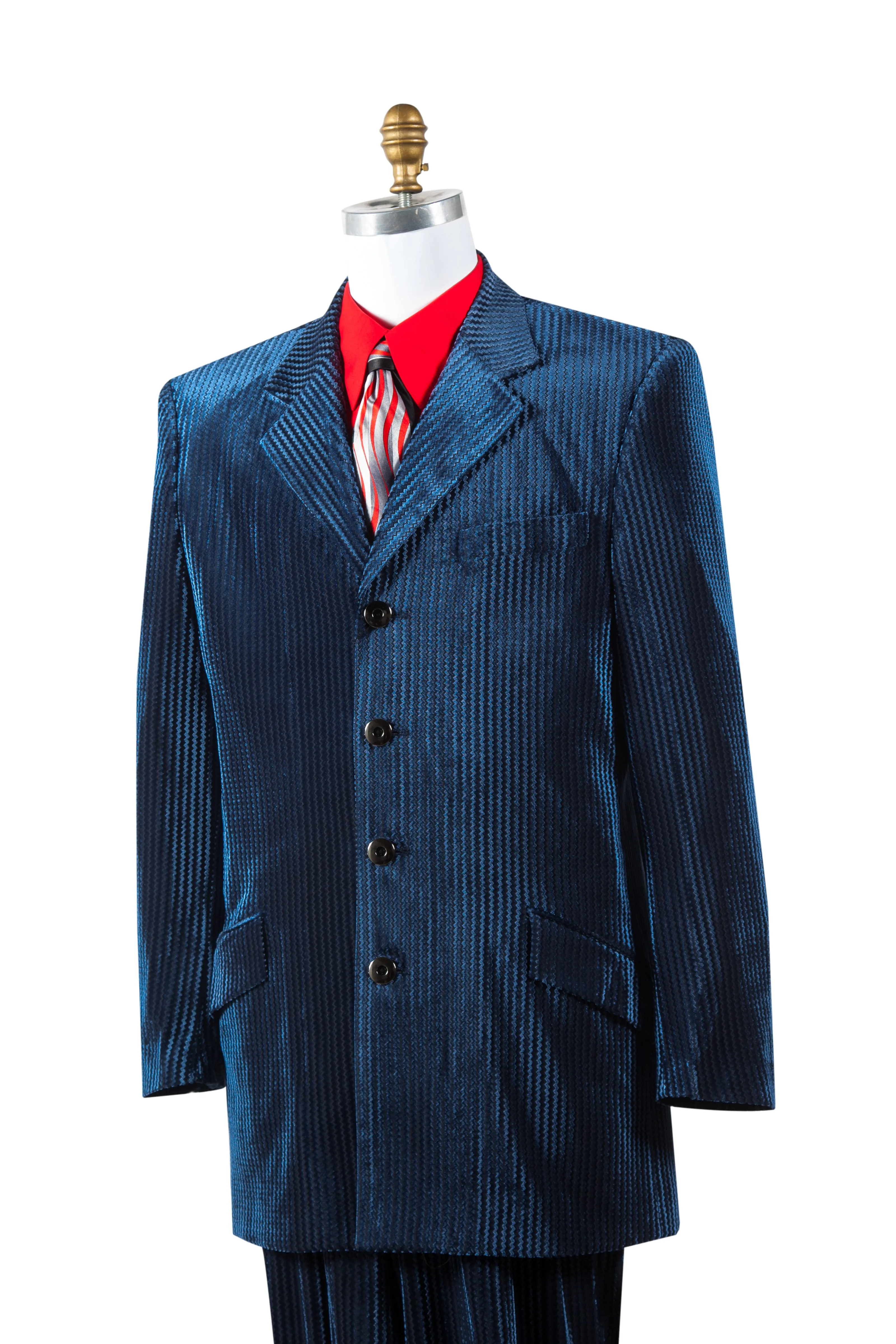 Textured Velvet 2pc Zoot Suit Set