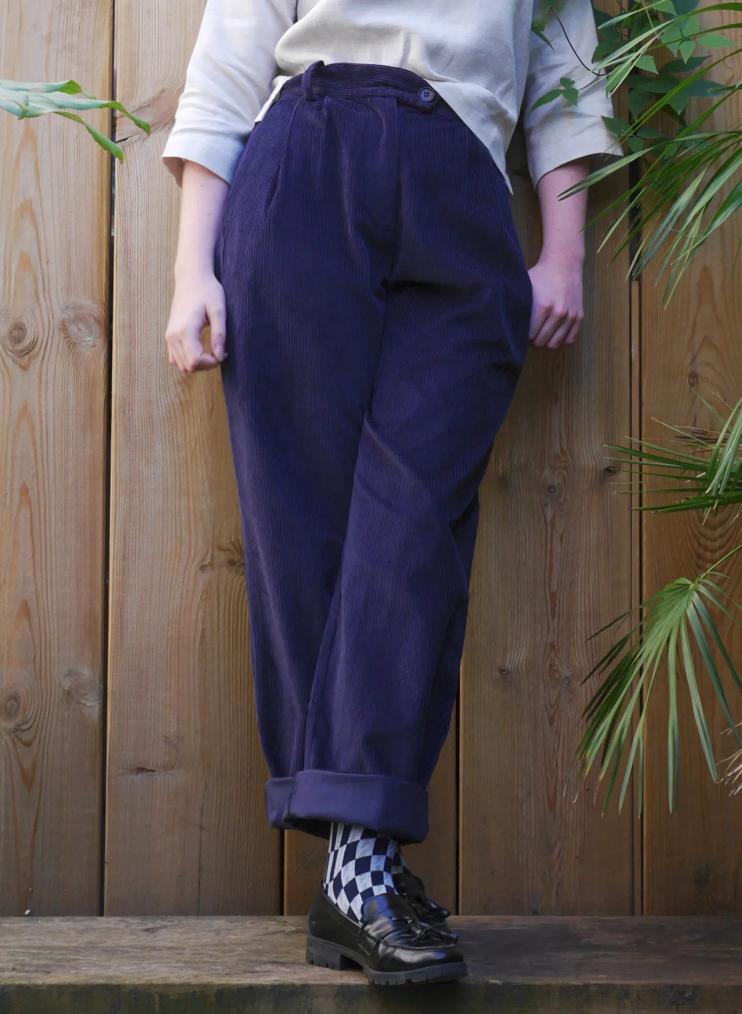 Thelma Trousers - Navy Corduroy