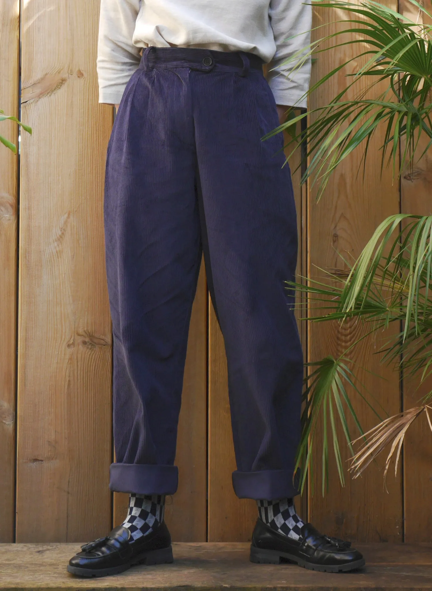 Thelma Trousers - Navy Corduroy