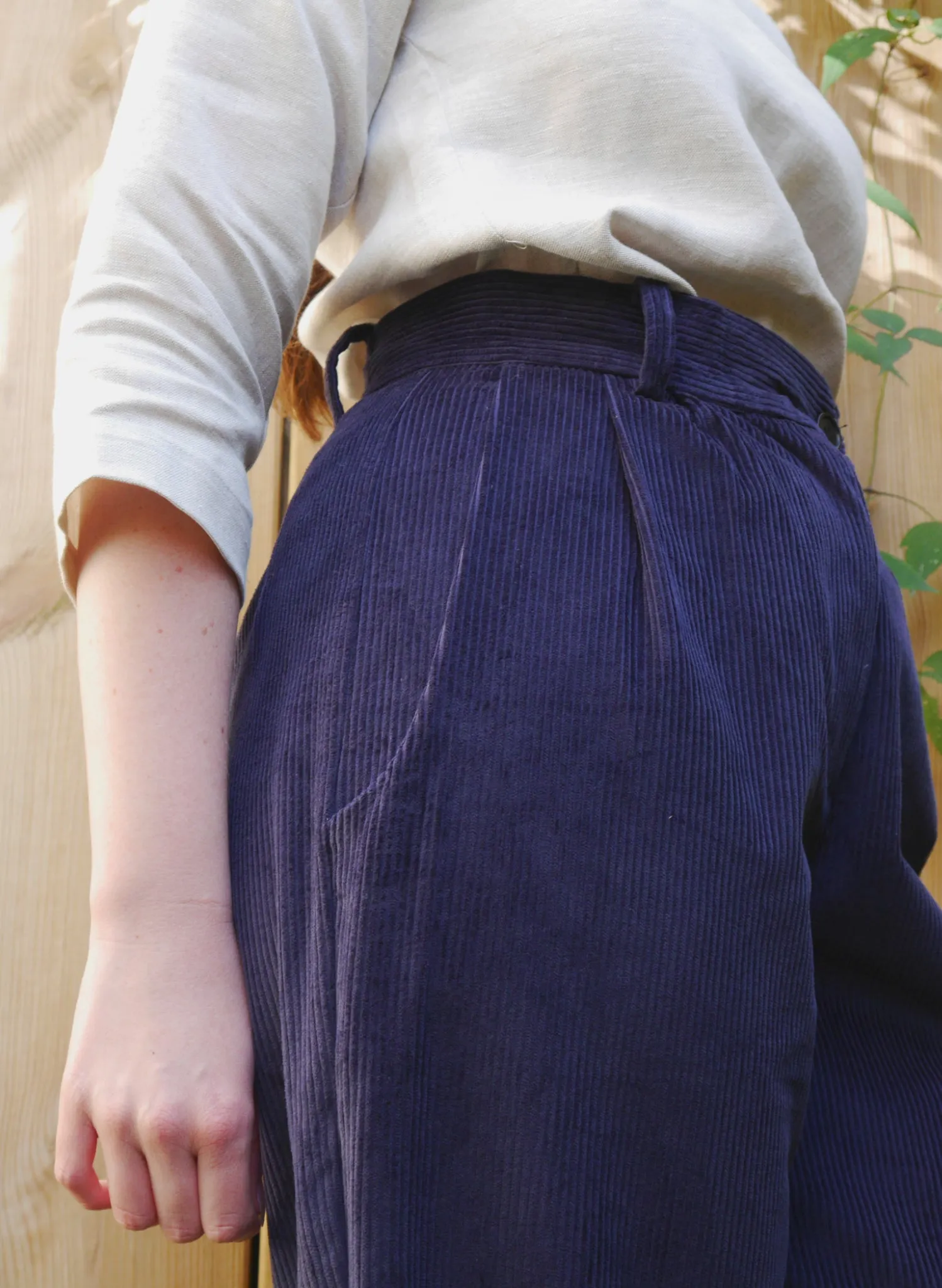 Thelma Trousers - Navy Corduroy