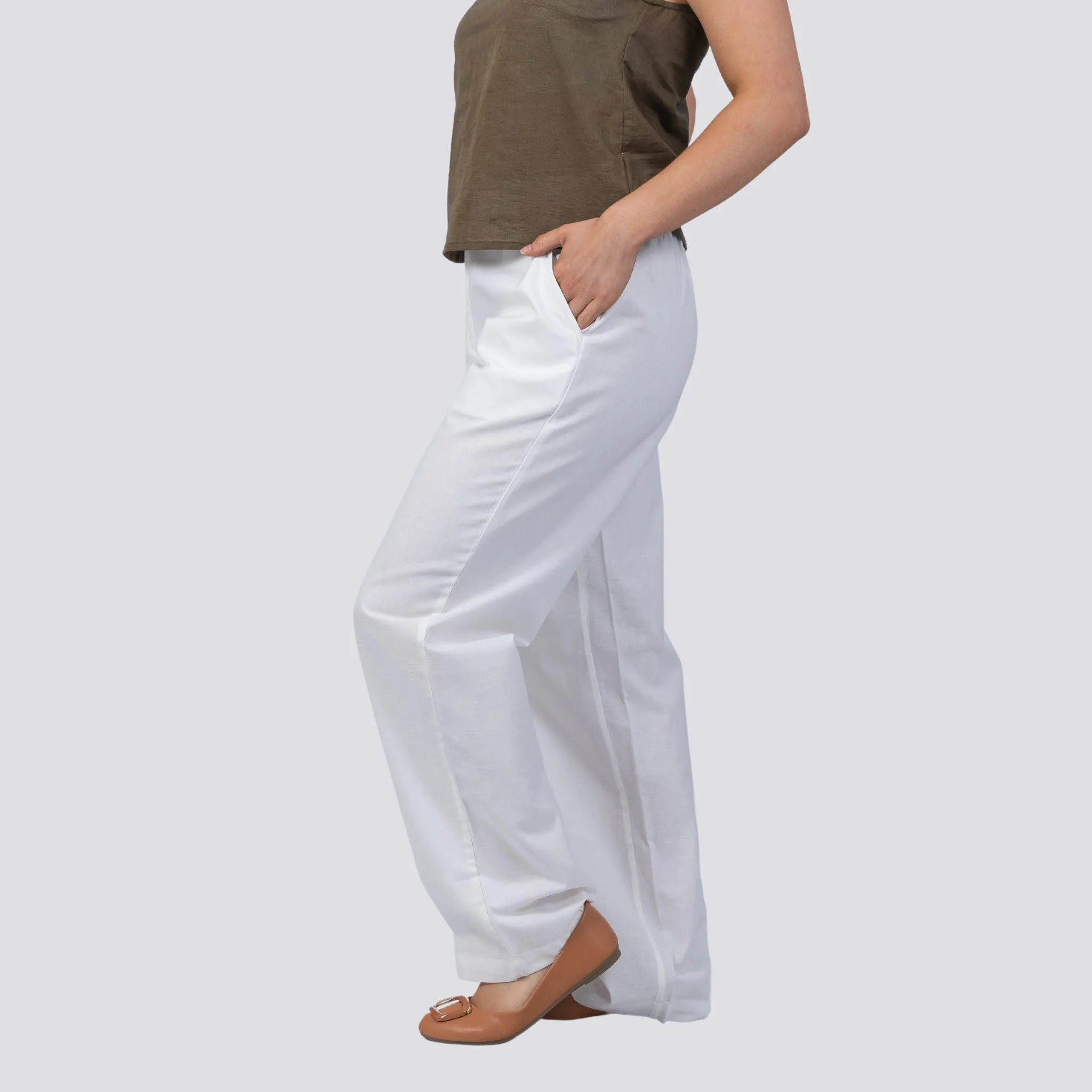 White Whisper Linen Trousers | Sustainable Women’s Trousers | KAREE