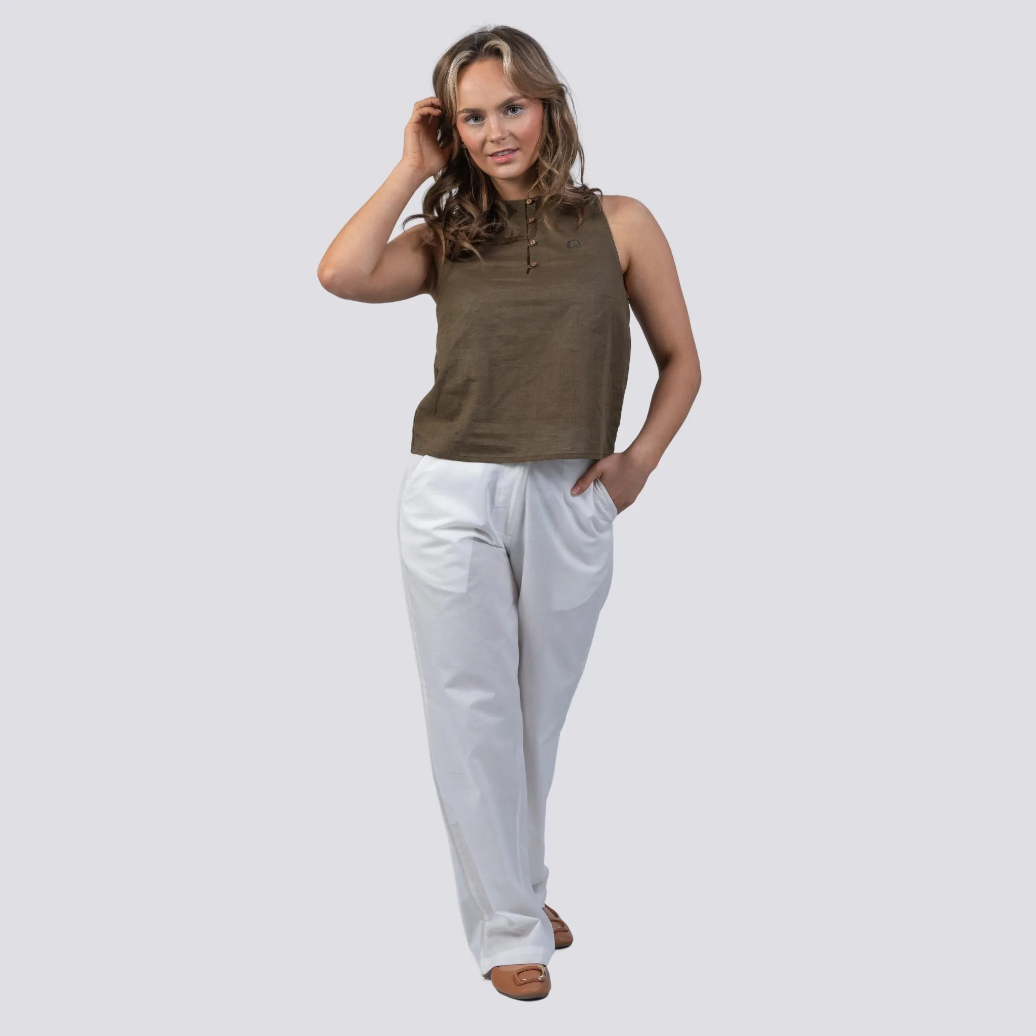 White Whisper Linen Trousers | Sustainable Women’s Trousers | KAREE