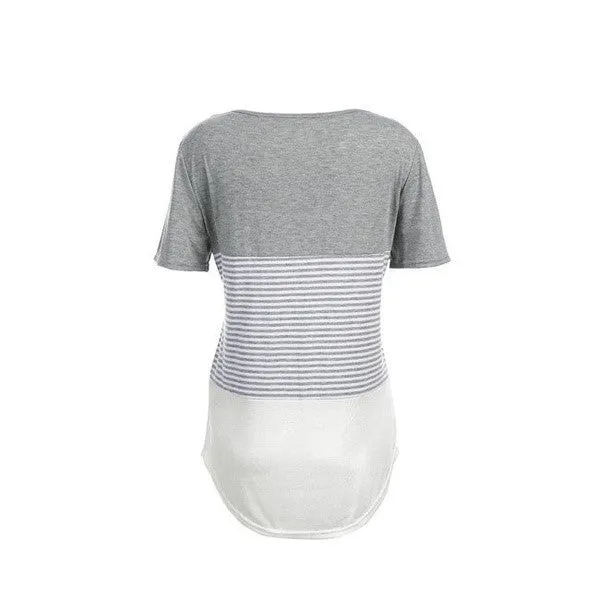 Women Maternity Breastfeeding Tee Nursing Tops