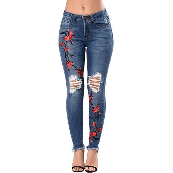 Women Pants Denim Jeans - Stylish Cotton Trousers for Women