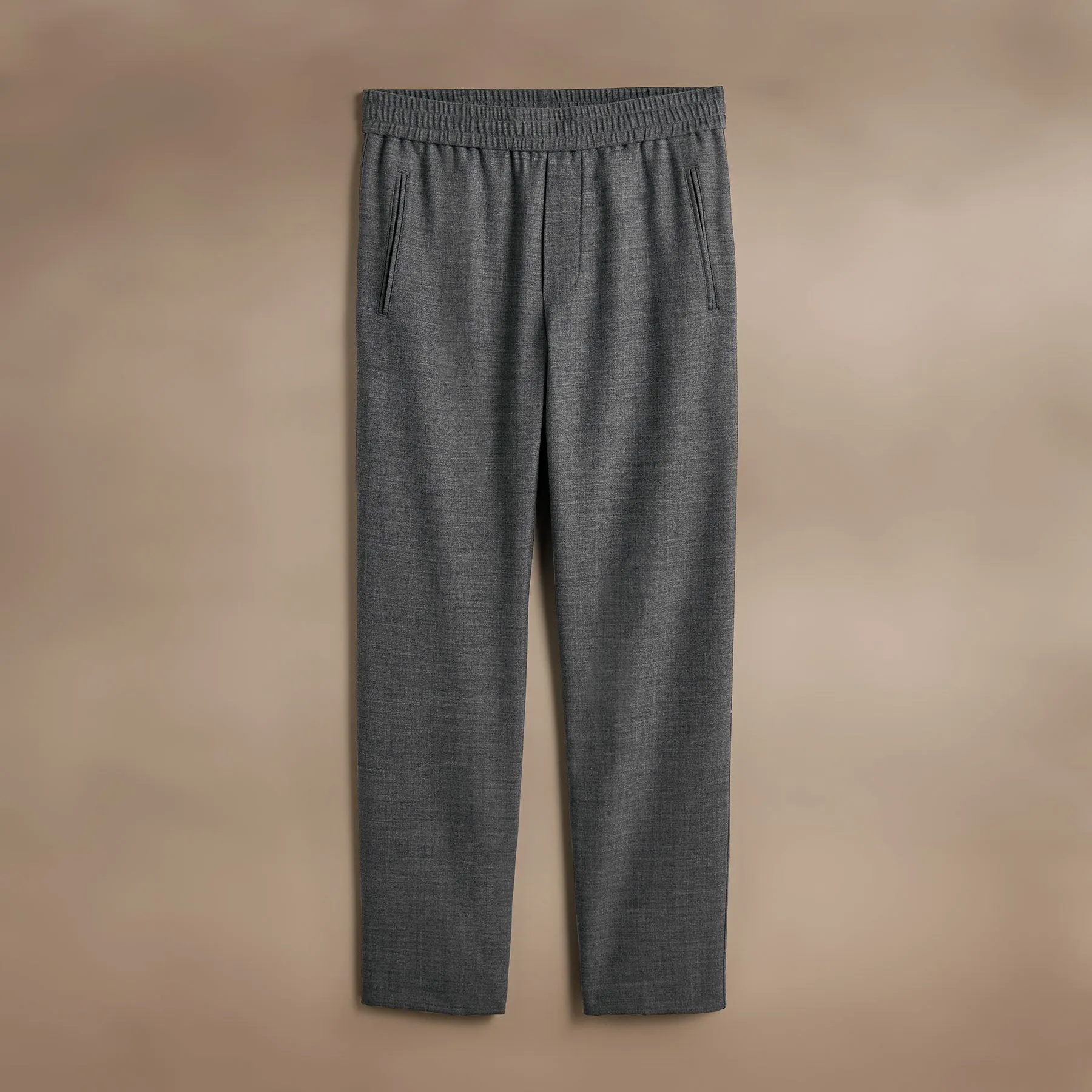 Wool Blend Trouser - Heather Charcoal